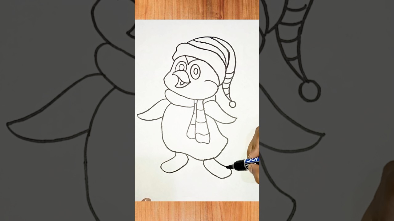 How to Draw Cute penguin | Easy Drawing 