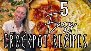 5 NEW DUMP & GO CROCKPOT RECIPES | EASY SLOW COOKER MEALS | MOLLY PURCELL