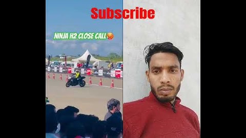 Ninja H2 Sx close call in drag race in india #farazstuntrider #bikers #superbikes #ninjah2r