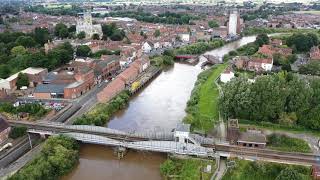 Selby swing bridges opening for river traffic