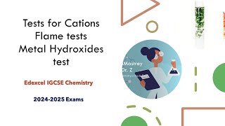Tests for Cations Edexcel IGCSE Chemistry