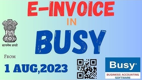 Busy software||E invoice configuration||How to enable E invoice in busysoftware#trendin#youtubevideo