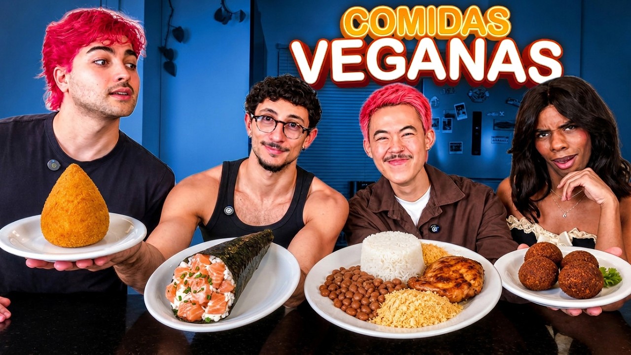 PROVANDO COMIDAS VEGANAS com LEO KAZUYA! - Sessão das Três