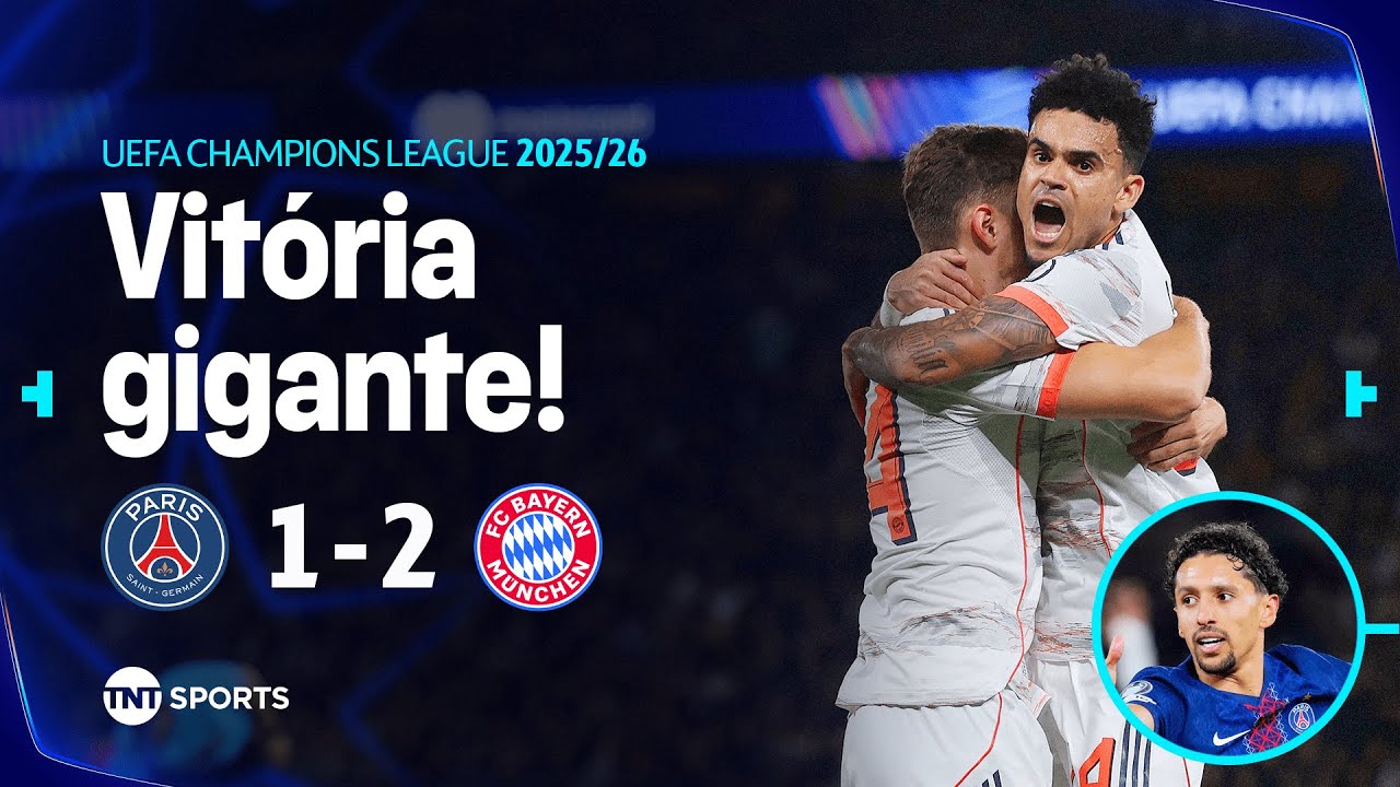 LUIS DÍAZ MARCA DOIS GOLS, MARQUINHOS FALHA FEIO E BAYERN VENCE NA CHAMPIONS - PSG 1 X 2 BAYERN