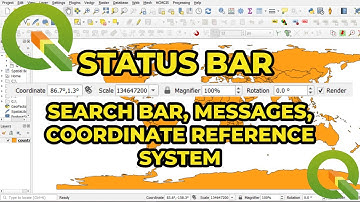 Status bar - Part 2 | Search Bar | CRS | Messages | EPSG in QGIS - Tutorial 5