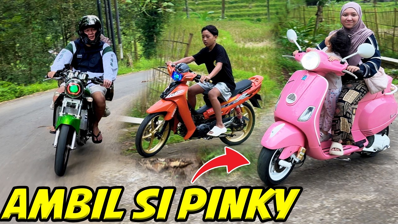 AMBIL VESPA PINGKY HANIN DI BENGKEL!! SAMBIL NGABUBURIT, KAK DIMAS MALAH KEHABISAN BENSIN..🤣😂