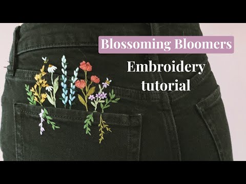 【mnem】Bidi Adjust Embroidery Pants Embroidered Clothing: Blossoming Bloomers - YouTube
