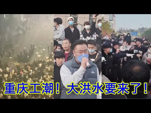 重庆药厂突击裁员引发工潮，比富士康更火爆。清零结束支柱产业崩溃，维稳手段只剩花钱消灾，地方债告急国企平台纷纷违约！大洪水来了！