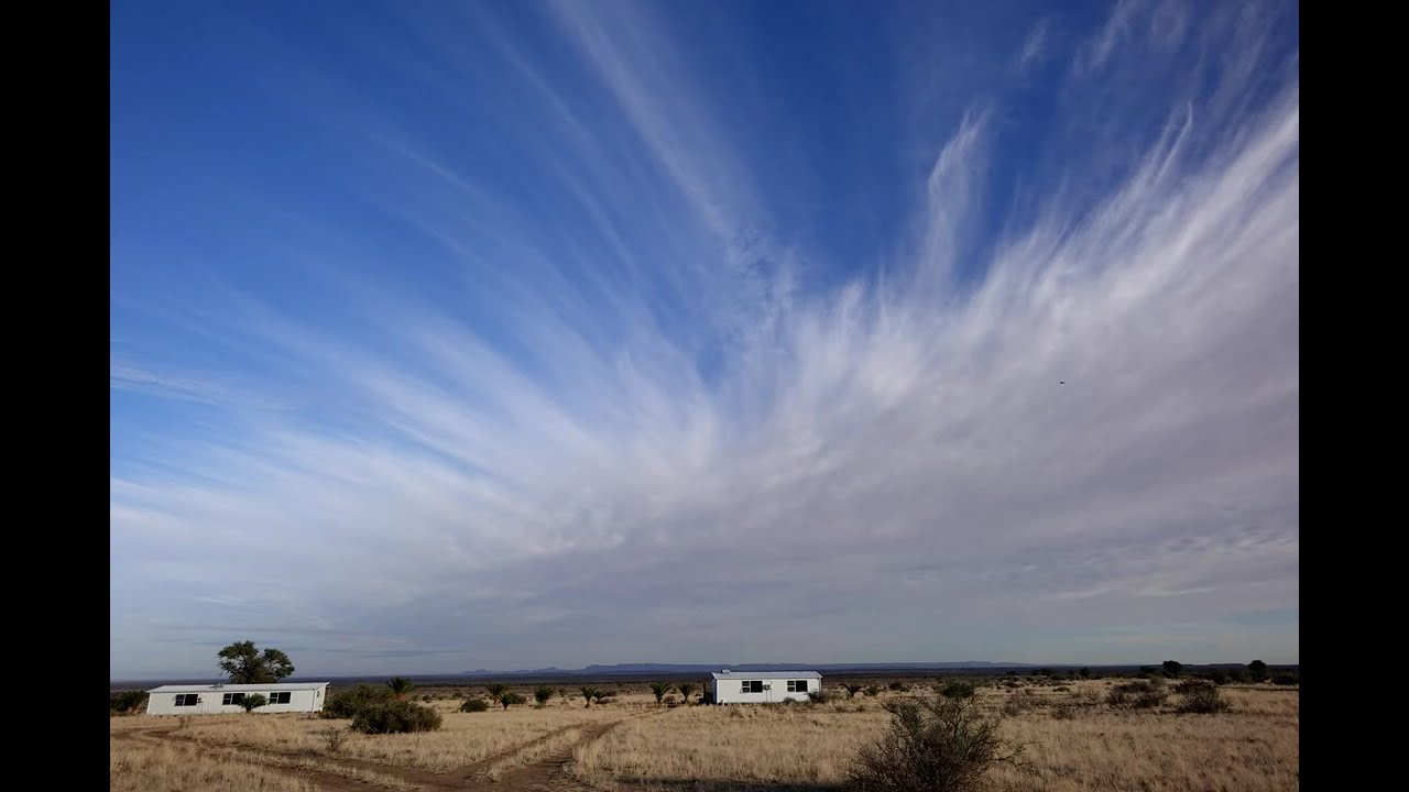 Sunny Day With Beautiful Cirrus And Cumulus Clouds 4K Timelapse