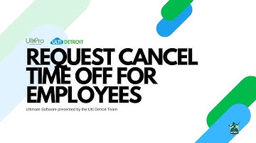 Request Cancel Time Off for Employees