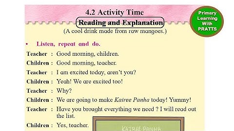 Unit 4.2, Activity Time, Reading and Explanation, Std 2, Balbharati, Maharashtra Board,