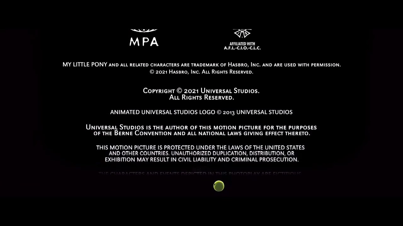 Hasbro (In-Credit)/Universal Pictures (In-Credit)/UP&R/MPAA Rating ...