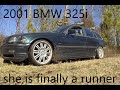 I bought a BMW 325i wagon 5 speed from auction Not running and got it running!