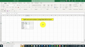 Split text and numbers in Excel using Flash Fill