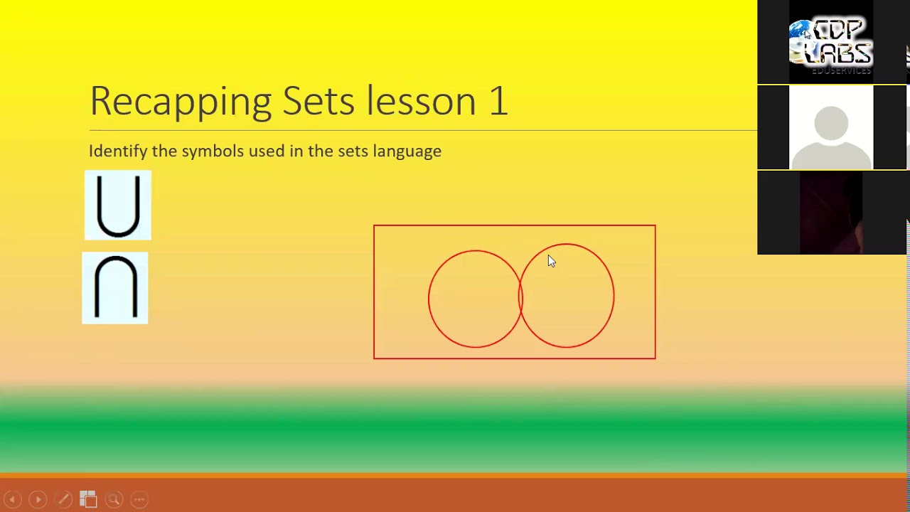 CDP MATHS LAB Recapping Sets Lesson 1 - YouTube