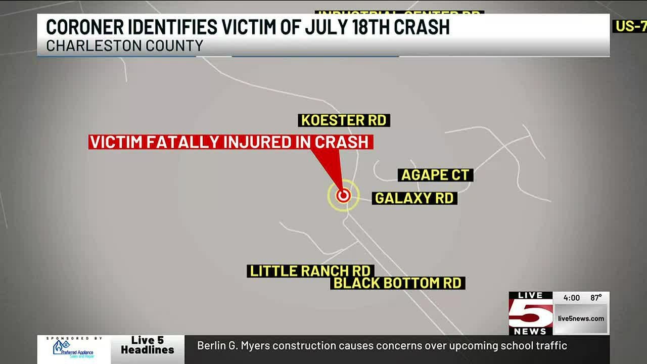 VIDEO: Coroner IDs 18-year-old killed in Charleston Co. crash - YouTube
