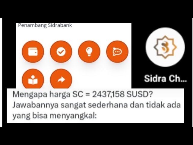 SIDRABANK || MENGAPA HARGA SIDRA COIN 2437,158 SUSD??? class=