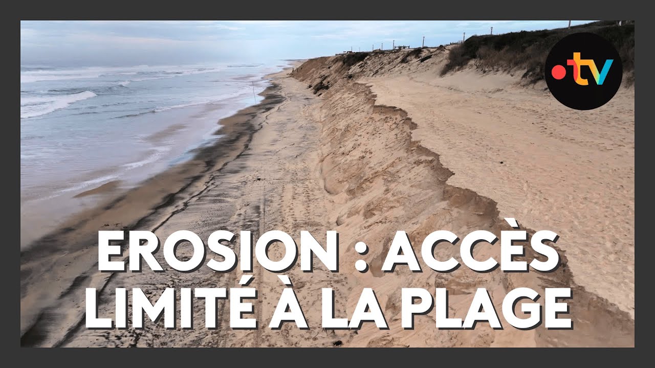 Erosion : accès limité à la plage de Biscarrosse (Landes)