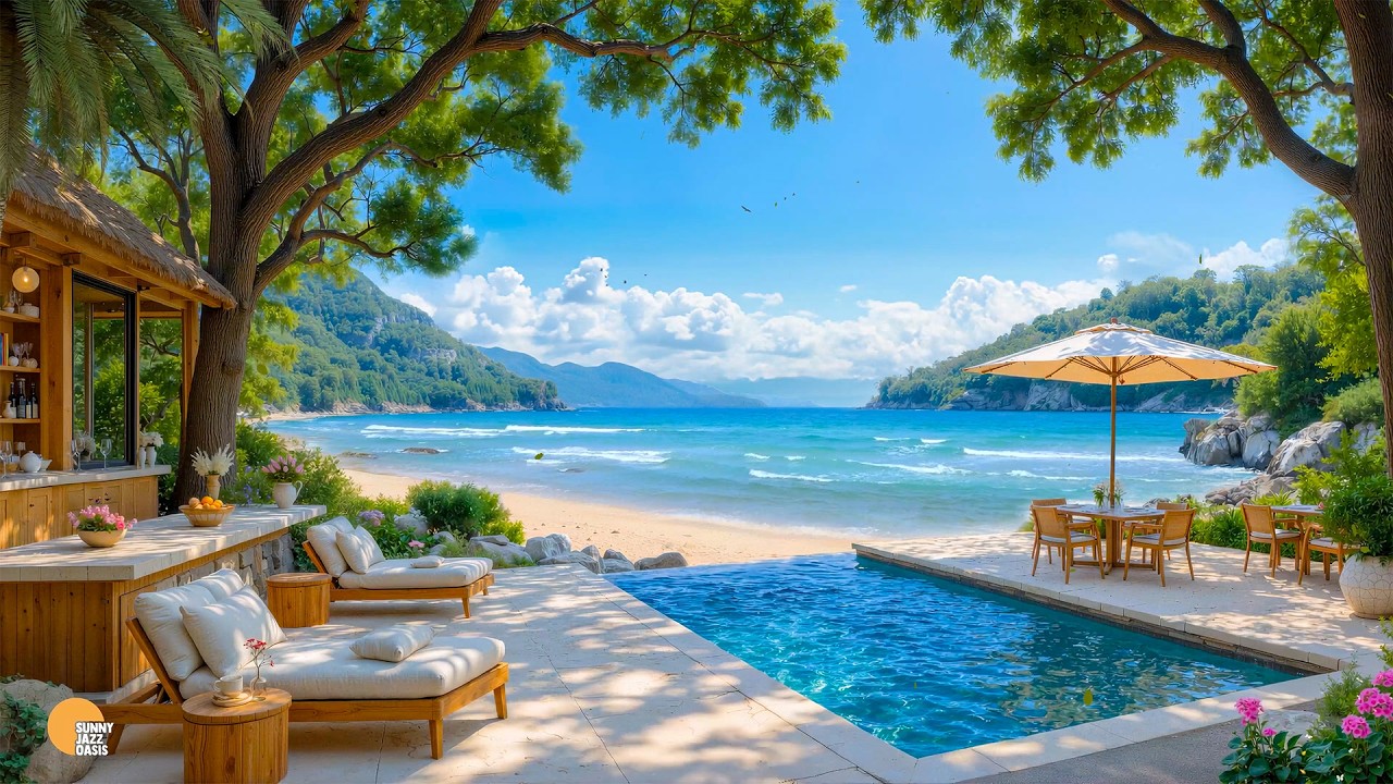 Jazz Music by the Sunlit Coast – Smooth Bossa Nova for Gentle Vitality and Clear Mind Today