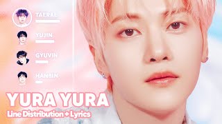 ZEROBASEONE - YURA YURA (Line Distribution + Lyrics Karaoke) PATREON REQUESTED