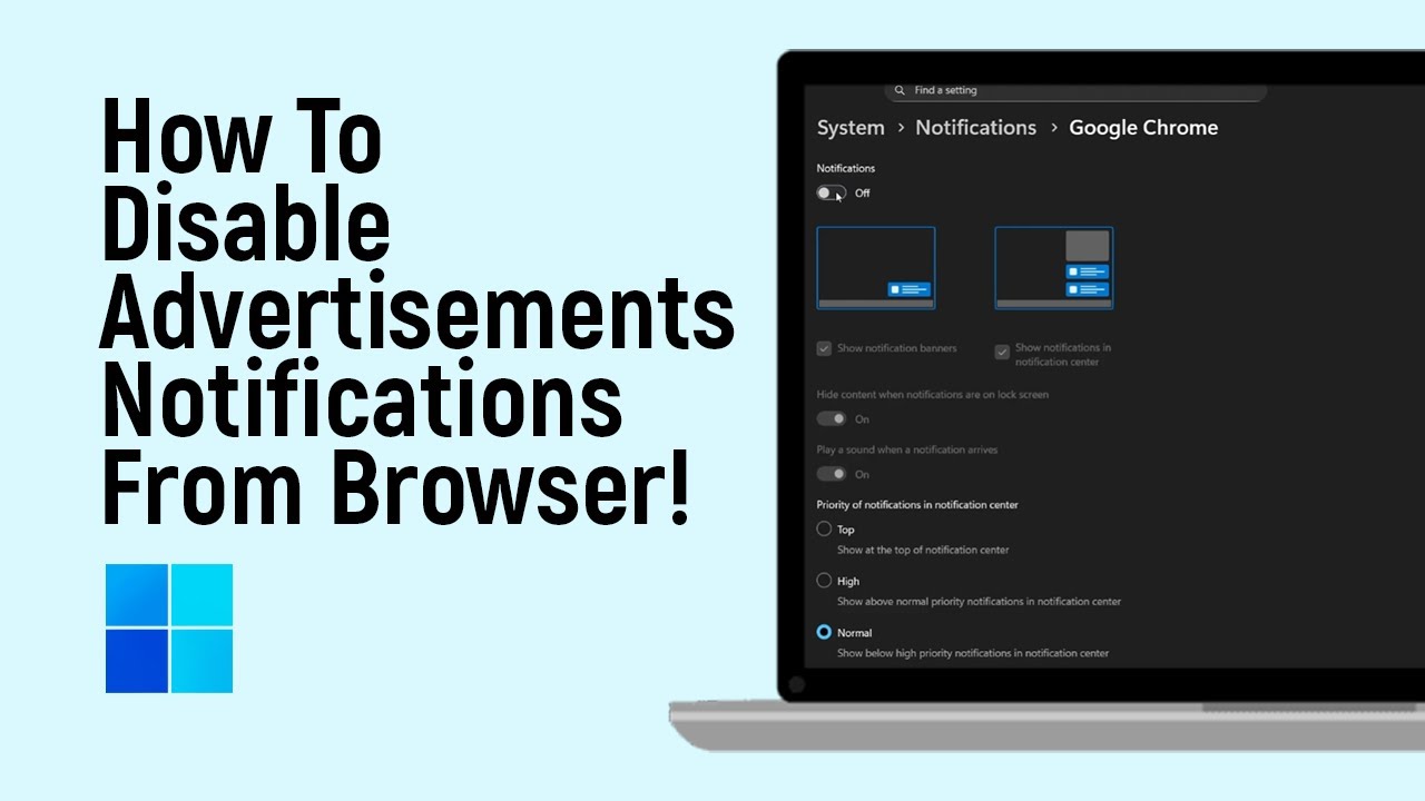 Disable Advertisements How to Disable Advertisements Notifications From Browser on Windows 11 ...