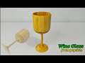 How to make wine Glass from popsicle sticks