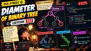 Diameter of Binary Tree | LeetCode 543 Solution in Java | Recursion