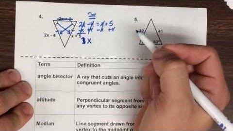 Notes 5-1 Isosceles Triangles and Special Segments