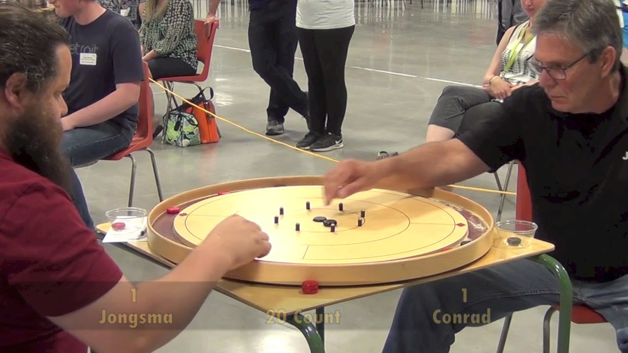 Crokinole 2017 World Championship Top 4 - Conrad v Jongsma