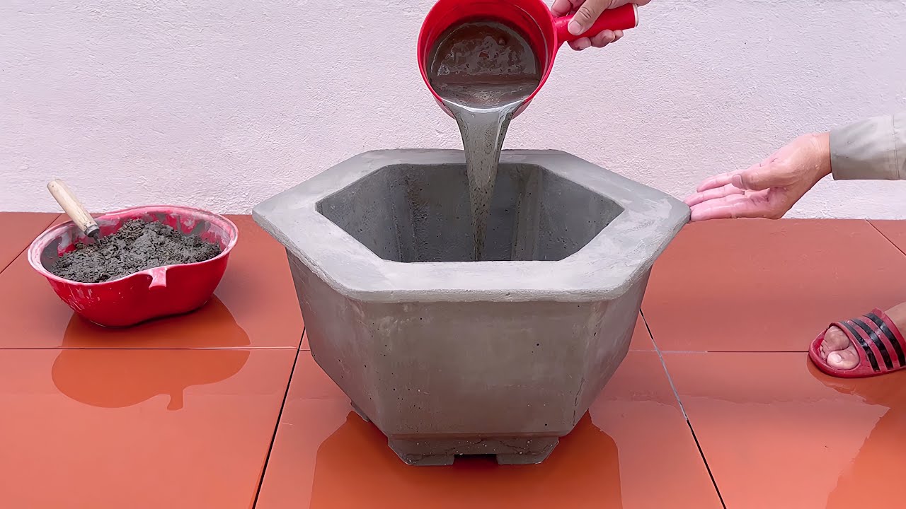 Unique With How To Cast Flower Pots With Cement At Home - Cement Flower