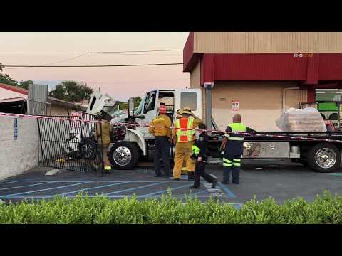 DRUNK TOW TRUCK DRIVER CRASHES INTO AT LEAST 10 CARS - EL MONTE