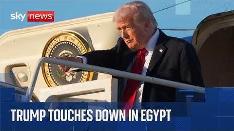 Trump lands in Egypt for Gaza peace summit