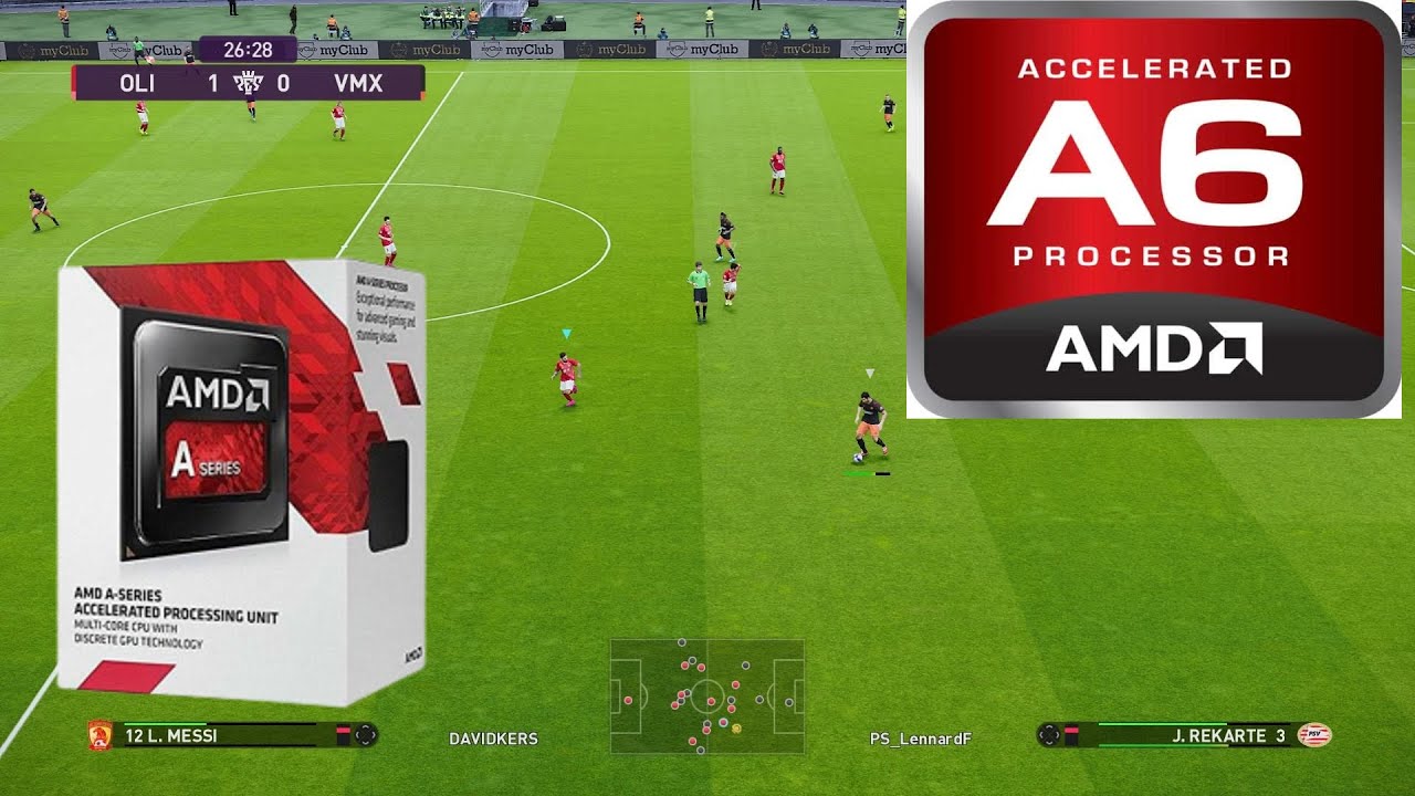 PES 2020 LITE - Teste na AMD A6-7480 Radeon R5. [Gameplay Não Comentada ...