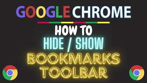 How To Add Or Remove The Bookmarks Bar On The Google Chrome Web Browser | PC | *2025