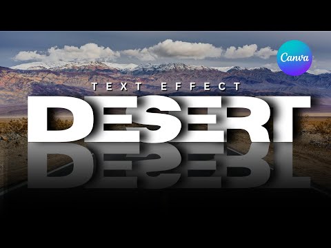 Stunning Overlap Text Effect with Drop Shadow & Reflection in Canva | Easy Canva Tutorial