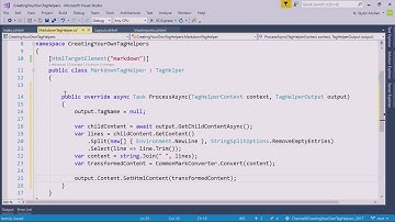 Creating your own Tag Helpers