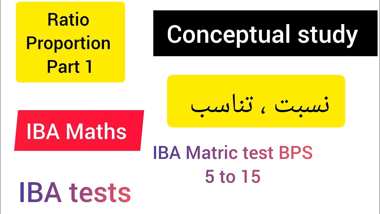 Ratio and proportion part| IBA Matric category test BPS 5 to 15 jobs