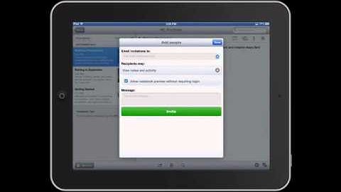 Evernote-Shared Notebooks