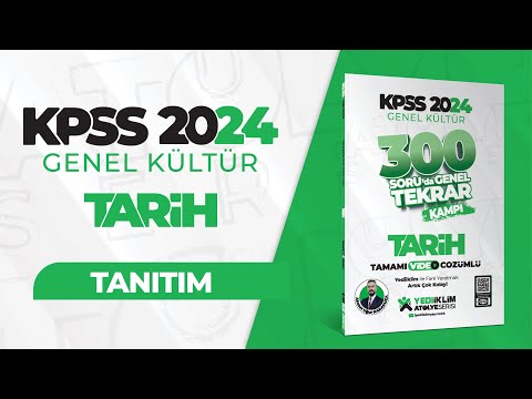2024 KPSS Tarih 300 Soru da Genel Tekrar Kampı Tanıtım Videosu - Ahmet Uğur Karakuza
