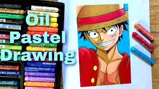 Luffy Oil Pastel Drawing screenshot 3