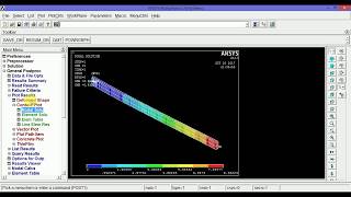 Cantilever Beam with UDL on Ansys 14.5