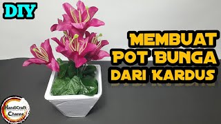 Cara membuat Pot Bunga dari Kardus bekas