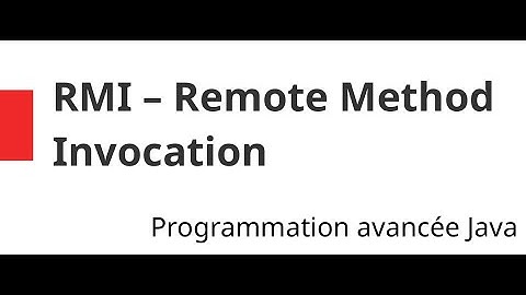ch 5 -  Application client/serveur RMI