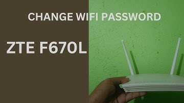 How to change wifi password of ZTE F670L