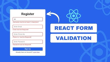 Form Validation using React JS | React JS Tutorial