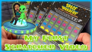 ** My Very First ASMR Scratch Off Ticket(s) Video | Space Invaders 👽🖖🏽🛸🤑
