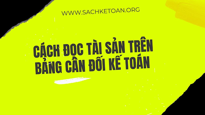 Bảng cân đối kế toán phần tài sản cố định