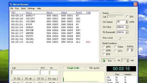 Morse Runner - Single Calls training by CX6DRA