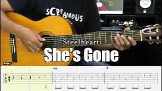 She’s Gone - Steelheart - Fingerstyle Guitar Tutorial   TAB & Lyrics