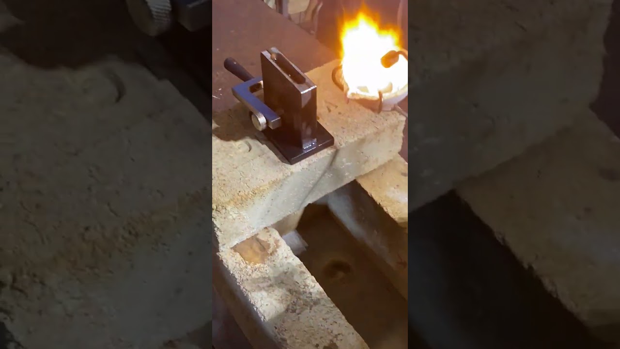 Melting and Pouring .999 Silver into an Adjustable Ingot Mold